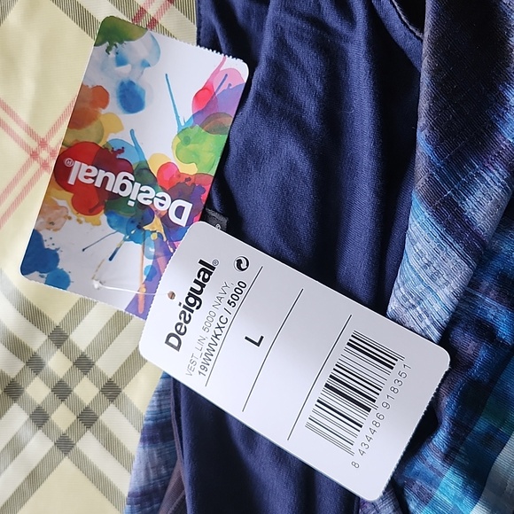 Desigual Flared Sleeveless Dress Size L Large NWT New With Tags Lined - Picture 5 of 7